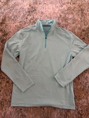 Southern Tide Light Aqua Quarter-Zip Pullover